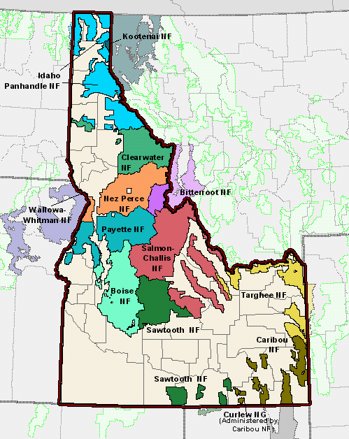 Boise National Forest Map Idaho - Motor Vehicle Use Maps