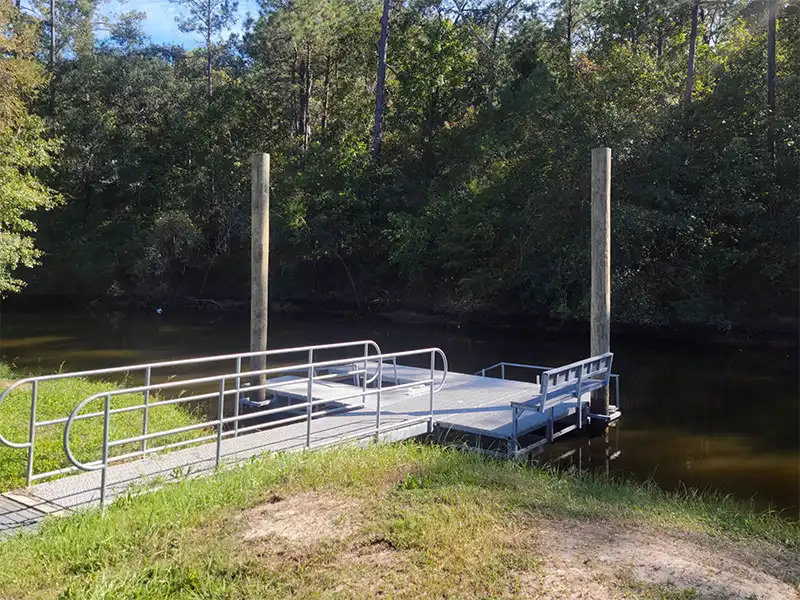 Photo of the dock at double bayou park texas