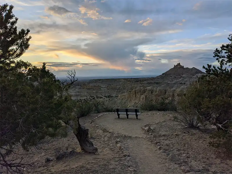 photo of an overlook at angel peak campground, farmington, nm