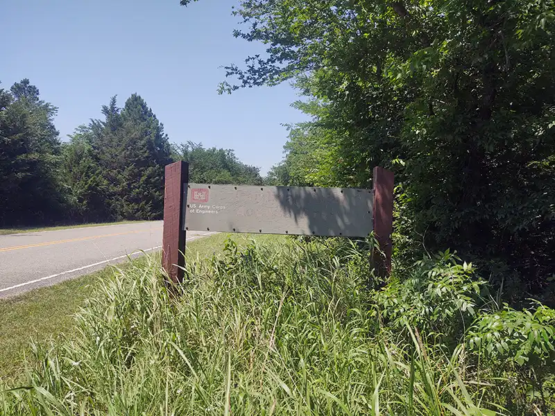 photo of the entrance sign at Cardinal Point Recreation Area, Lake Eufaula, Oklahoma