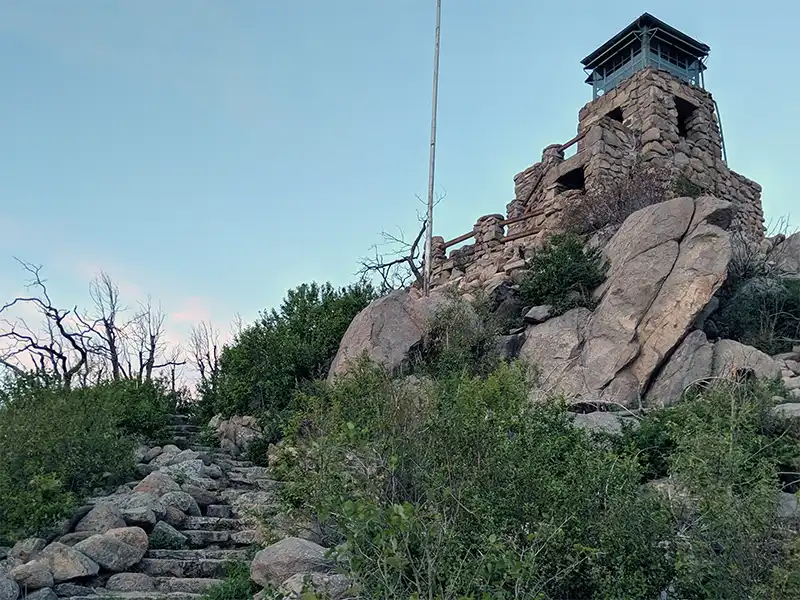 photo of the lookout tower at monjeau campground, ruidoso, new mexico