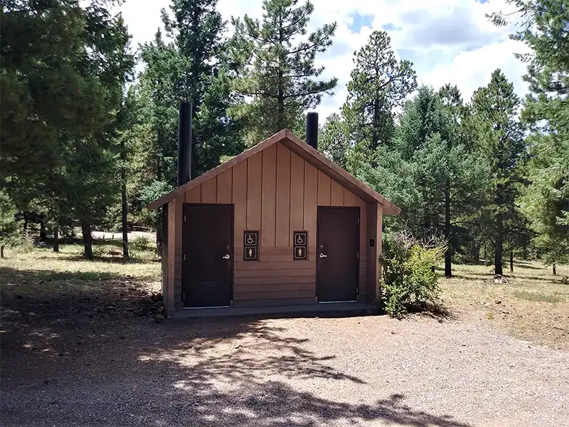 photo of the restroom at Ojo Redondo Campground, Grants, NM