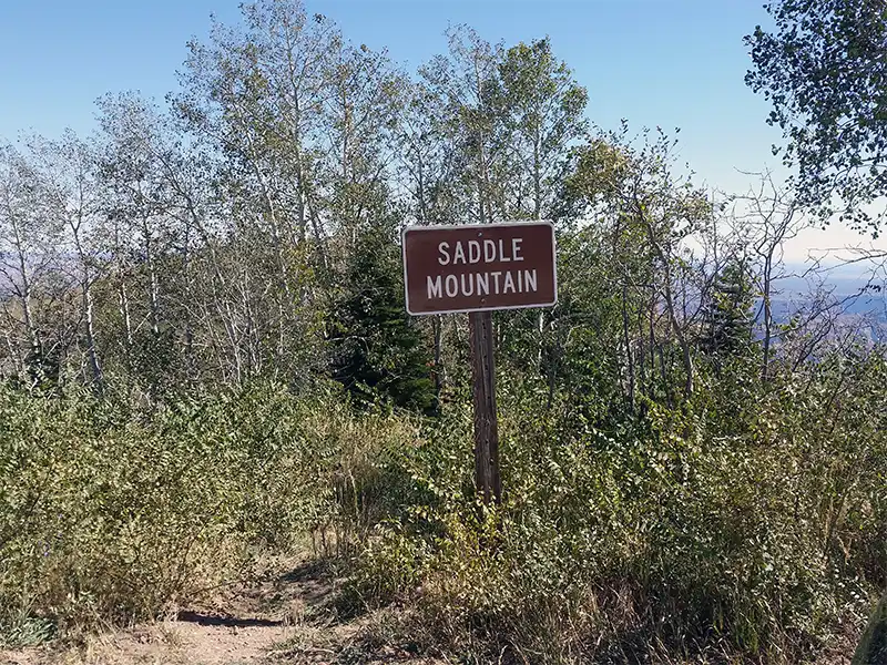 photo of the sign at saddle mountain overlook, grand canyon
