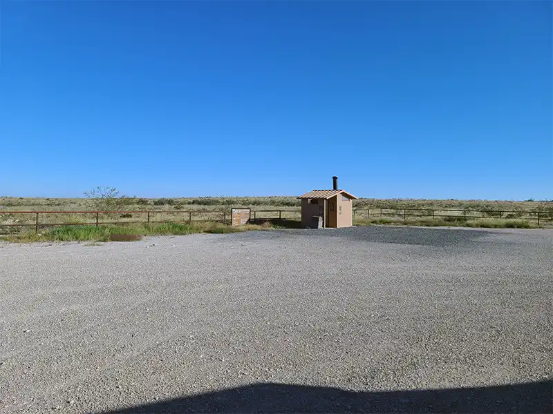 photo of the restroom at Sunset Reef Campground near Carlsbad, NM