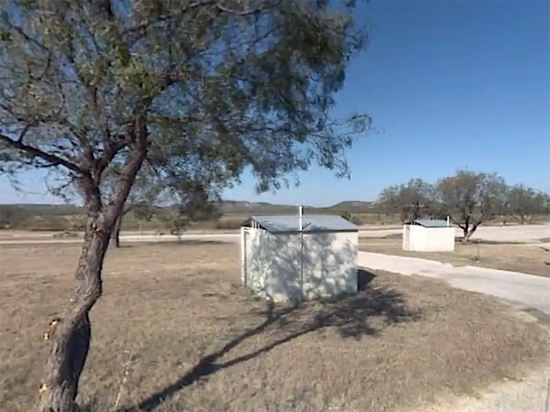 Photo of the restrooms at Twin Butte Marina Circle Texas
