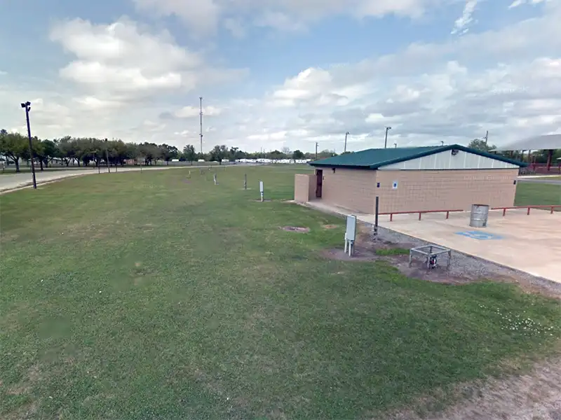 Photo of the restroom at winnie stowell park in winnie texas